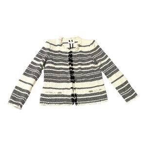 NWT - IRO Blazer - Size 10 - Striped Ivory Print - Classic Minimalist